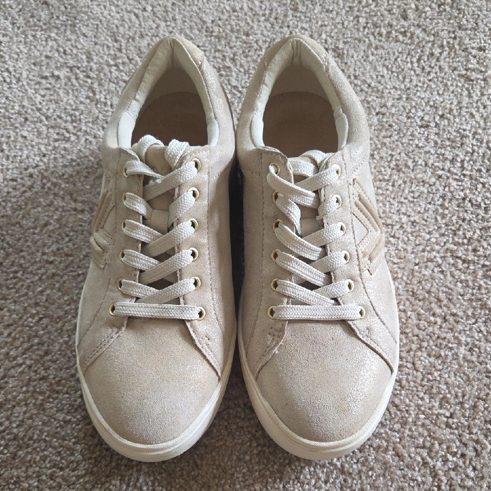 Vionic Kearney Platform  Metalic Gold Sneakers Size 7 - Picture 6 of 7
